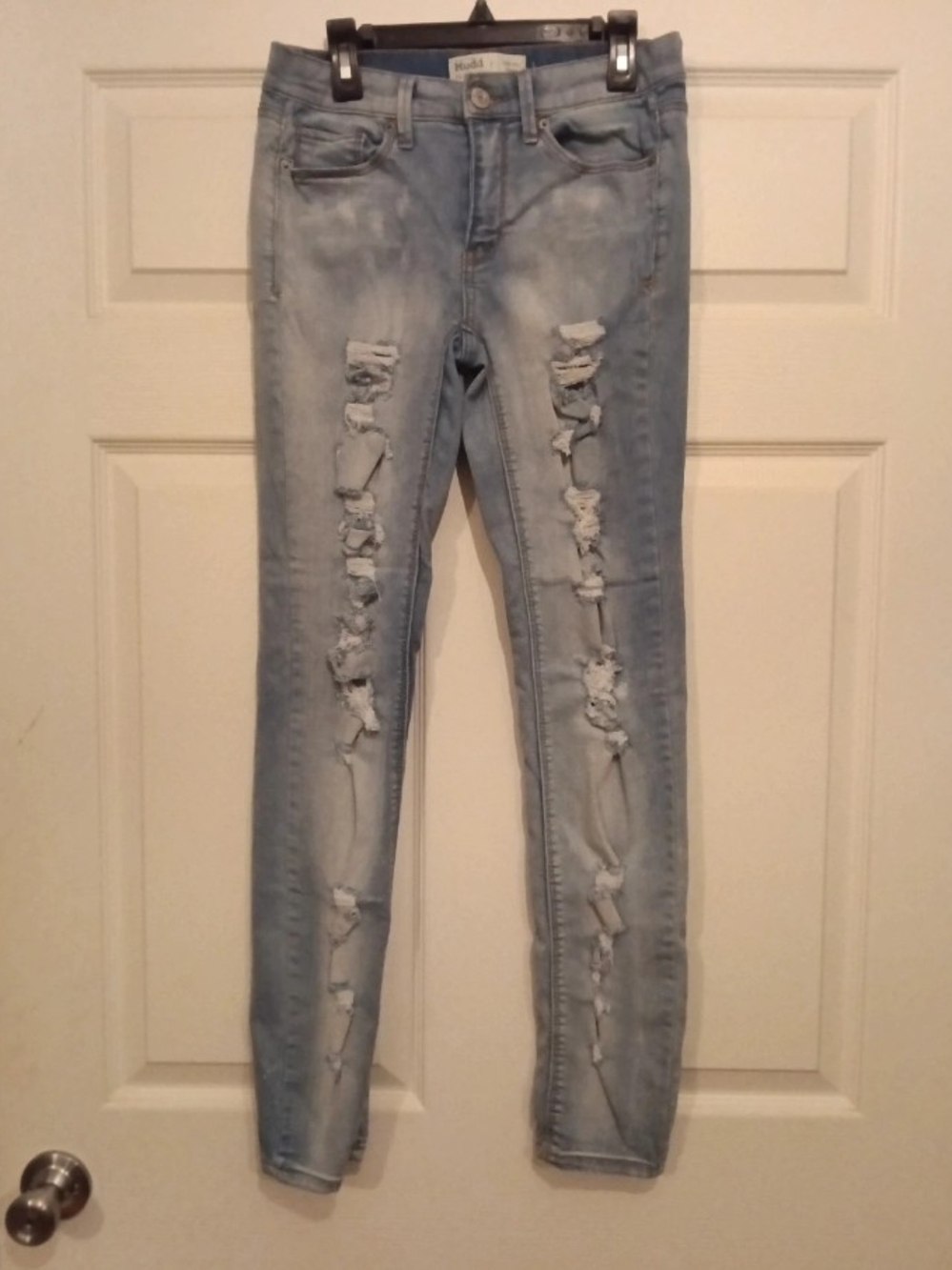 Mudd Light Blue Distressed Skinny Jeans